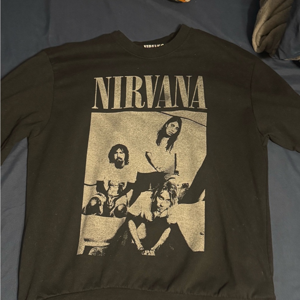 NIRVANA 90’s black and Gray Sweater